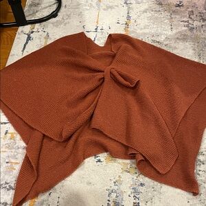 Elegant Rust Poncho